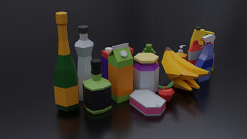 Low Poly Store Assets